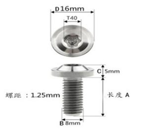 チタン合金ネジM6 M8 M10内部プラムチタンネジ - Product Image 2