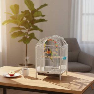 Jaula <span class=keywords><strong>para</strong></span> Loros, Jaula de Cría Resistente <span class=keywords><strong>para</strong></span> Aves, Jaula de Vuelo <span class=keywords><strong>para</strong></span> Loros y <span class=keywords><strong>Guacamayos</strong></span> con Ruedas, Jaulas de Gran Espacio - Product Image 4