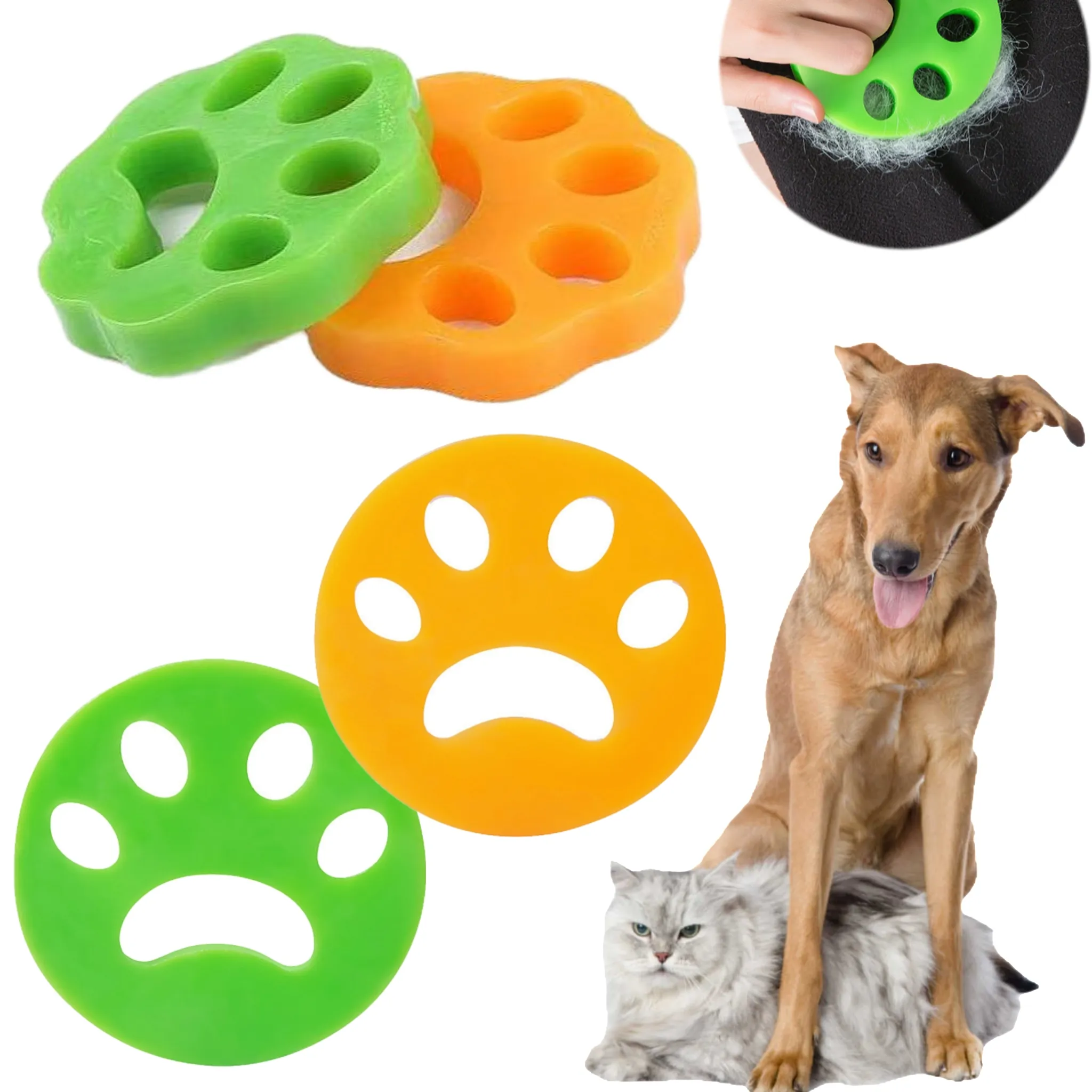 Lint Rollers & Brushes Ver Imagem maior Adicionar para Comparar Compartilhar Reutilizável Auto-limpeza Não-tóxico Pet Cat Dog Removedor de Cabelo para L