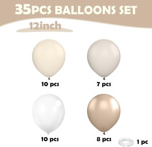 Palloncini Beige, Bianchi, <span class=keywords><strong>Oro</strong></span>, Metallizzati e Trasparenti da 12 Pollici per Ragazze, Matrimoni e Anniversari - Product Image 3