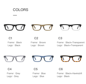 Marcos ópticos TR90 cuadrados clásicos <span class=keywords><strong>Retro</strong></span> 2024 marcos de gafas rectangulares gafas de marca gafas ópticas para hombres - Product Image 6