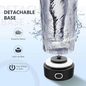 Nouvelle tasse à eau en plastique simple avec échelle graduée, tasse en plastique portable avec support magnétique pour téléphone, tasse à agitation automatique avec logo personnalisé - Product Image 5