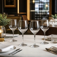 Wijnkelk Glazen Kelk Heldere Glas 370ml Tulpvormig Lange Steel Proefglas ODM OEM voor Restaurant Hotel Bar Banket Feest