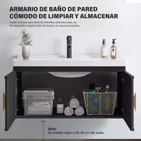 Ensemble de meubles de salle de bain contemporains, design étanche, armoire de rangement murale, miroir LED inclus, design démontable