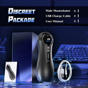 Мастурбатор-чашка для мужчин с цифровым дисплеем, тренажер для пениса, 9 режимов вибрации, реалистичная имитация вагины с функцией всасывания и звуков - Product Image 5