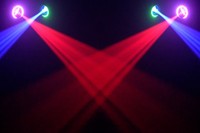 Projecteur de scène LED mobile mini 150W, 8 couleurs, 8 motifs, 18 prismes, DMX512, activé par le son, idéal pour DJ, discothèque, mariage - Vente directe usine