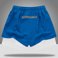 Shorts de sport pour hommes, 90% polyester, 10% élasthanne, compression, 5 pouces, séchage rapide, avec doublure, short de course et d'entraînement 2 en 1, shorts de sport pour hommes