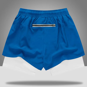 Phòng Tập Thể Dục Quần Short Người Đàn Ông 90 Polyester 10 Spandex Nén 5 Inch Nhanh Chóng Khô Với Lót Đào Tạo Chạy Ngắn 2 Trong 1 Mens Phòng Tập Thể Dục Quần Short - Product Image 3