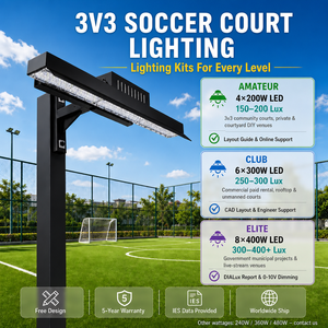 Faro LED per <span class=keywords><strong>Campo</strong></span> <span class=keywords><strong>da</strong></span> Calcio 3v3, Impermeabile IP66, 300W 400W, Illuminazione per Campi Sportivi - Product Image 2