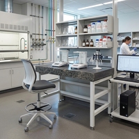 Meubles de laboratoire sur mesure OEM ODM, durables, robustes, anti-vibrations, table latérale de laboratoire moderne en marbre