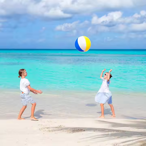 Aufblasbarer PVC Lustiger Strandball Regenbogenfarben Kinder-Strandspielzeug für Spiele mit Individuellem Logo - Product Image 4