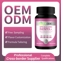 Capsules de Myo-Inositol et D-Chiro-Inositol 2000mg pour l'équilibre hormonal féminin, rapport 40:1, Folate, Vitamine D3, Fabrication GMP