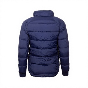Chaqueta Acolchada Azul Marino para Mujer, con Cuello Alto, Gruesa, Transpirable, de Nailon y Spandex, con Cierre de Cremallera, Resistente al Viento, Informal para Invierno - Product Image 3