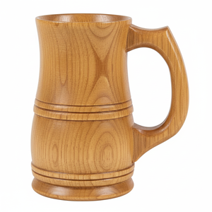 Tasse rustique en bois d'acacia antique verres en bois naturel écologiques pour la fête ou la randonnée - Product Image 1