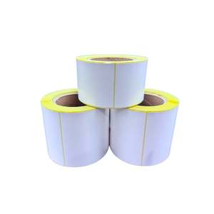 Autocollants de logo pour emballage, étiquettes personnalisées, produits à étiquettes blanches, rouleaux de papier pour imprimante thermique, étiquettes pour emballage - Product Image 2