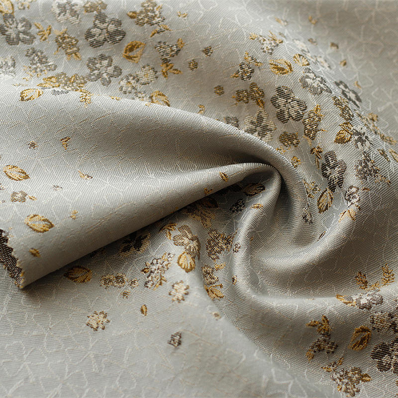 Vintage American Manor Style Flower Jacquard Cloth Yarn-dyed