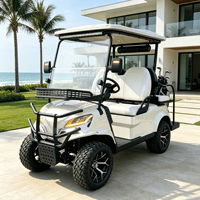 Voiturette de golf électrique 72V Lithium 4 places 5kW avec couleur assortie et espace de rangement supplémentaire pour la gestion immobilière aux États-Unis