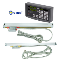 SINO 2 Axis Digital Readout Test Instrument System SDS 2MS DRO Kits Glass Linear Scale for Milling Lathe TTL