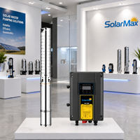 Pompe à eau solaire haute pression 96V SolarMax 3,0 m³/h 100 m pour l'irrigation des fermes, en acier inoxydable 304, haute efficacité, puissante