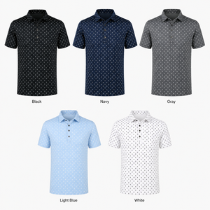 Camiseta Polo Personalizada con Estampado de Club de Golf para Hombre, Negra, de Alto Rendimiento, Secado Rápido, Elástica, Fabricante de Ropa con Marca Privada OEM ODM - Product Image 2