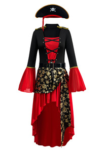 Jupe de pirate Echo pour femme adulte, tailles S-3XL, costume de cosplay de capitaine Jack pour Halloween, sous-vêtements féminins rouges pour spectacle de mascarade - Product Image 6