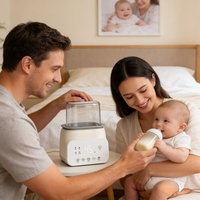 Chauffe-biberon et stérilisateur de lait Baphiya 500W électrique 220-240V en PP