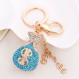 NEW Fortune Bag Crystal Rhinestone Lucky Keychains Luxury <b>Key</b> <b>Chain</b> Bling Amulet Sparkling KeyRing Charms Purse Pendant Bag Dec - Product Image 2