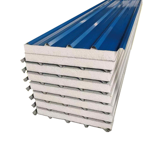 GUANGQIA Factory Eps Panel sándwich de techo Aislamiento térmico impermeable Recubierto Mejor precio Hoja de acero con bordes para casa - Product Image 2