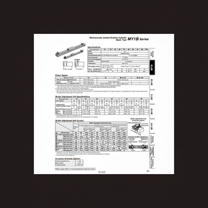 Cilindro sin vástago de SMC Pneumatics, categoría de producto articulado mecánicamente con el - Product Image 1