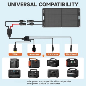 Panneau solaire portable de 110 watts pour Jackery Explorer <span class=keywords><strong>300</strong></span>/500/<span class=keywords><strong>Ecoflow</strong></span>/Anker Solix/Bluetti, chargeur solaire monocristallin pliable - Product Image 4
