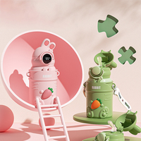 Bouteille d'eau intelligente avec affichage LED de la température Bouteille à boire en acier inoxydable 316 Cute Rabblt Vacuum Kids Tumbler Thermos Mug