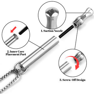 Shift Meditation Schwarz 2er-Pack Angstlinderung Rauchfreier Atemloser Rauchentwöhnungs-Inhalator Atemhilfe Herren Atemkette - Product Image 3