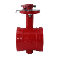 Vanne papillon à commande par chaîne à levier manuel en fonte ductile à angle droit pour porte Keystone