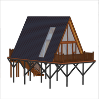 Villa préfabriquée en acier de luxe, étanche, pour immeuble de bureaux et maison triangulaire, idéale pour l'habitation en appartement