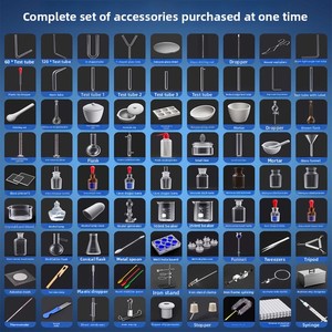 화학 실험실 장비 전체 세트 중학교 화학 키트 시약 실험 상자 철 스탠드 증류 장치 - Product Image 3