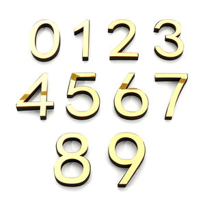 Lettres Majuscules et Minuscules Acryliques 10cm/15cm/20cm, Chiffres Arabes et Symboles, Autocollant Décoratif Effet Miroir Auto-Adhésif - Product Image 6