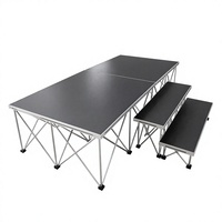 Plateforme de scène pliable, pont modulaire, pieds pliants en X, plateforme de performance portable pour événements