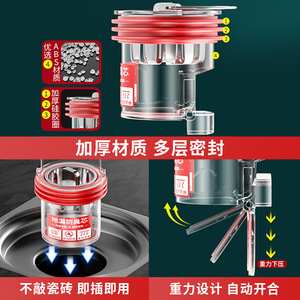 Desagüe de Piso Antirozorras de 8 Pulgadas, Cilíndrico, de Compresión, Anticorrosión, Universal para Baño, con Flujo por Gravedad - Product Image 4