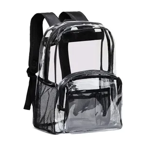 आधुनिक महिलाओं के बैकपैक आउटडोर वाटरप्रूफ पीसी स्पष्ट पारदर्शी मल्टीफंक्शन लड़के स्कूल बैग कार्टन में पैक किए गए