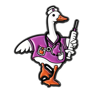 Pin de Esmalte con Diseño de Ganso Silly Goose Registrado para Regalos de Enfermería, Broche de Aleación con Dibujos Animados, Personalizable - Product Image 6