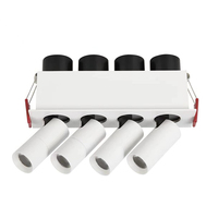 Éclairage commercial intérieur AC110V AC220V 7W, spots LED encastrés réglables, luminaires linéaires à grille pour magasin