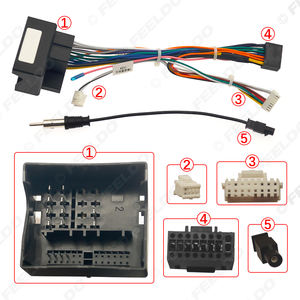 Câble d'alimentation et <span class=keywords><strong>adaptateur</strong></span> d'<span class=keywords><strong>antenne</strong></span> 16PIN pour voiture avec boîtier Canbus pour <span class=keywords><strong>Mercedes</strong></span>-Benz Classe E W211/W220 Harnais de câblage stéréo - Product Image 2