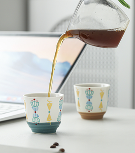 200ml Traditional Style Bone China Handheld Mug Flower Design Eco-Friendly BPA Free Dishwasher Safe Cups - Product Image 3