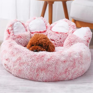 Coussin pour chien toutes saisons en forme de patte, long et moelleux, chaud, confortable et douillet, pour chiot, grande taille - Product Image 2