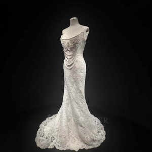 Vestido de Novia Moderno NT08 con Apliques, Manga Larga, Espalda de Perlas y Diseño de Encaje, Elegante Vestido de Novia para - Product Image 4
