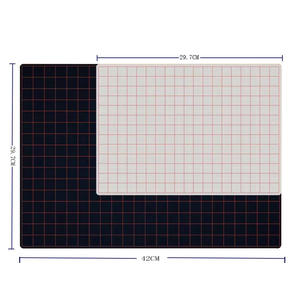 Tapis de calligraphie en silicone A3 A4 noir et blanc, antidérapant, à feuilles mobiles, pour la pratique de l'écriture au stylo et de la calligraphie régulière et cursive - Product Image 1