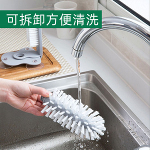 Double Sided Cup <b>Brush</b> Nylon Removable Suction Cup Kitchen Cleaning Tool For Glass And Mug - Product Image 3