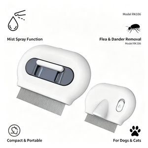 Pulvérisateur rechargeable étanche IPX6 <span class=keywords><strong>pour</strong></span> l'élimination des tiques, le contrôle des squames, le nettoyage des dents et l'<span class=keywords><strong>anti</strong></span>-statique – Peigne <span class=keywords><strong>anti</strong></span>-puces efficace <span class=keywords><strong>pour</strong></span> animaux de compagnie - Product Image 1