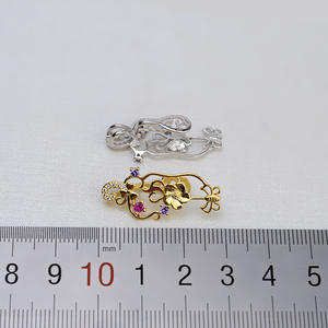 Pendentif en argent 925 fait main Wenchi, perle baroque, support vide irrégulier, accessoire de collier, fabriqué en Chine pour femmes - Product Image 3