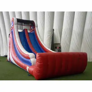 Commercial PVC Inflatable Wave Water Slide with Climbing Wall And Tunnel for Party Rental